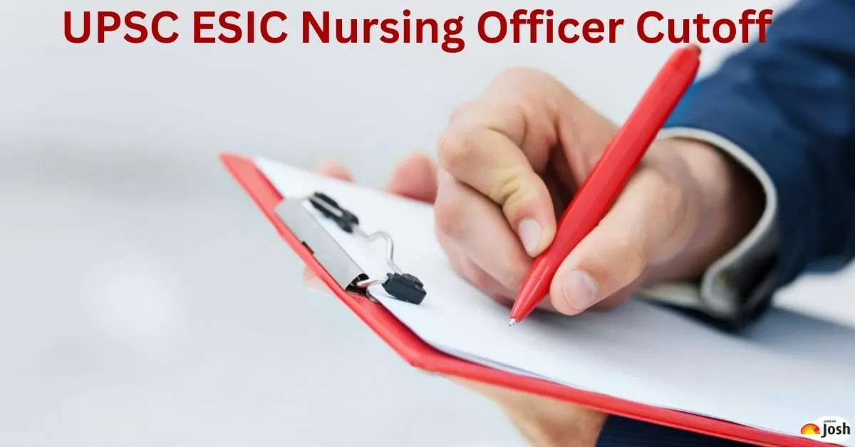 UPSC ESIC Nursing Officer Cutoff