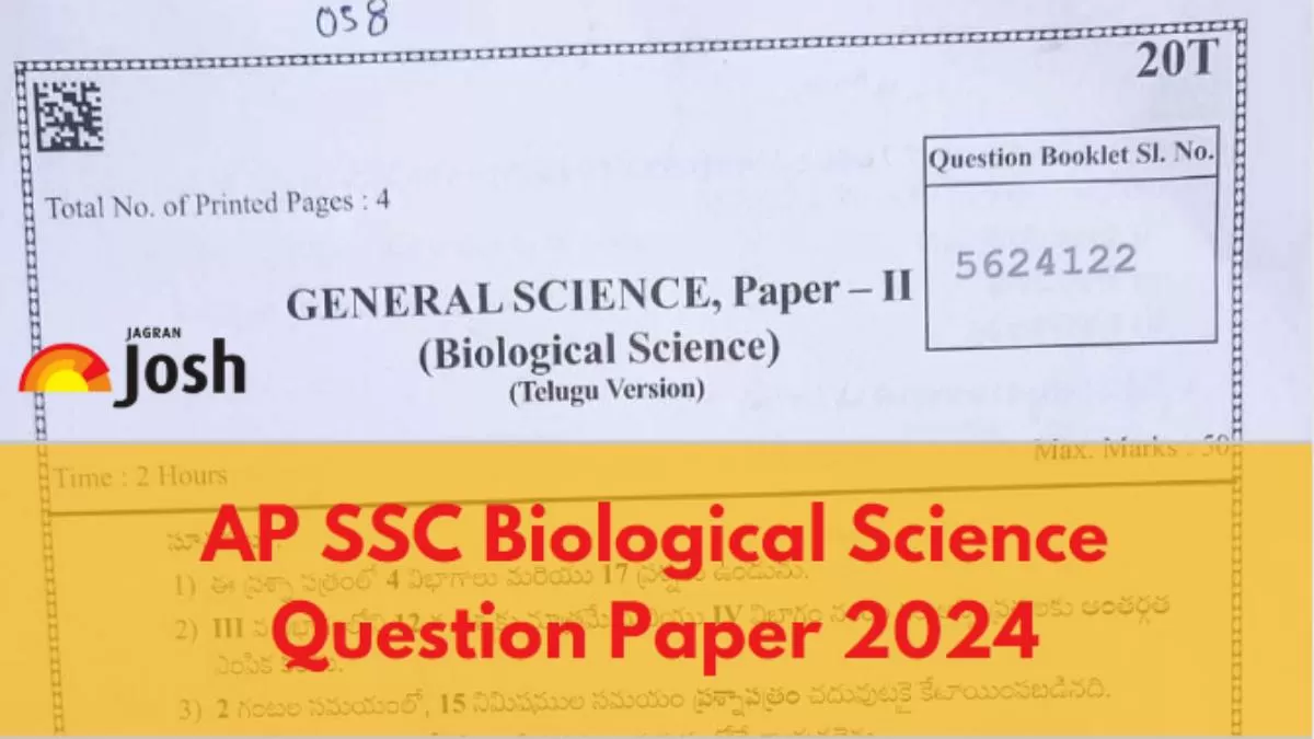 Detailed AP Board Class 10th Biological Science subject paper 2024 with answer key