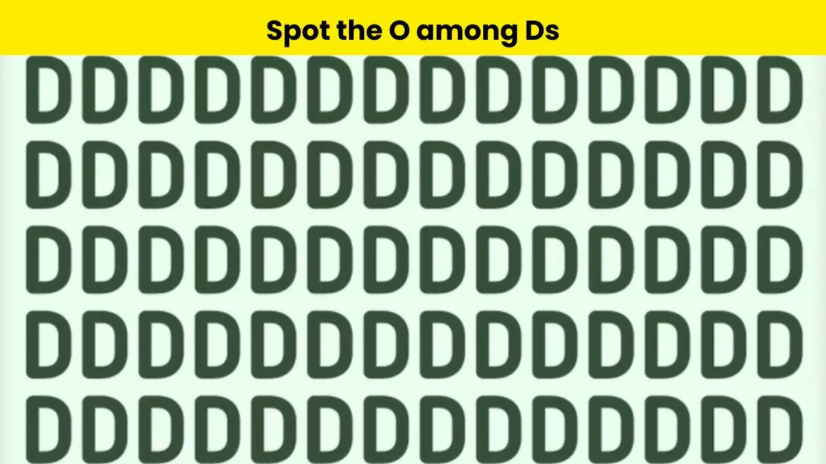 Find the O among Ds in 6 seconds