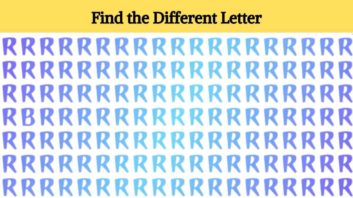 You have highly observant eyes if you can find a different letter in 3 seconds!