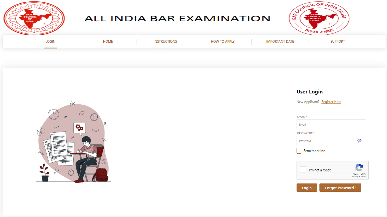 Here is the direct link for AIBE result login