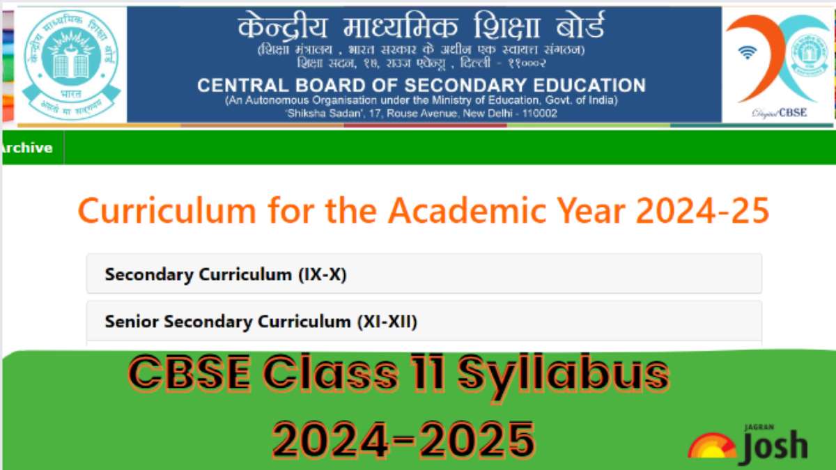 CBSE Class 11 Syllabus for Board Exam 2024-25: Download PDF