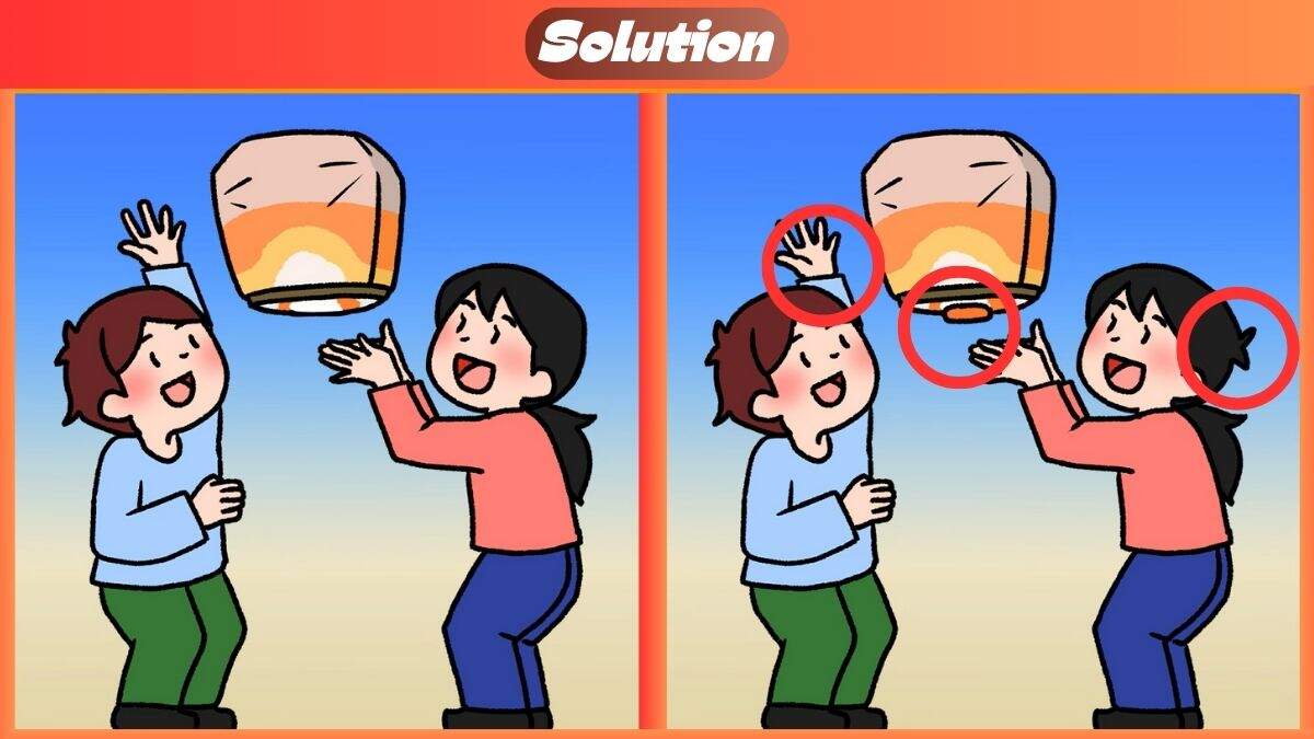 Find 3 Differences In 42 Seconds In This Sky Lantern Scene