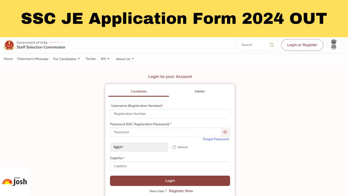 SSC JE Application Form 2024 Out Apply Online Link, Date, Fee