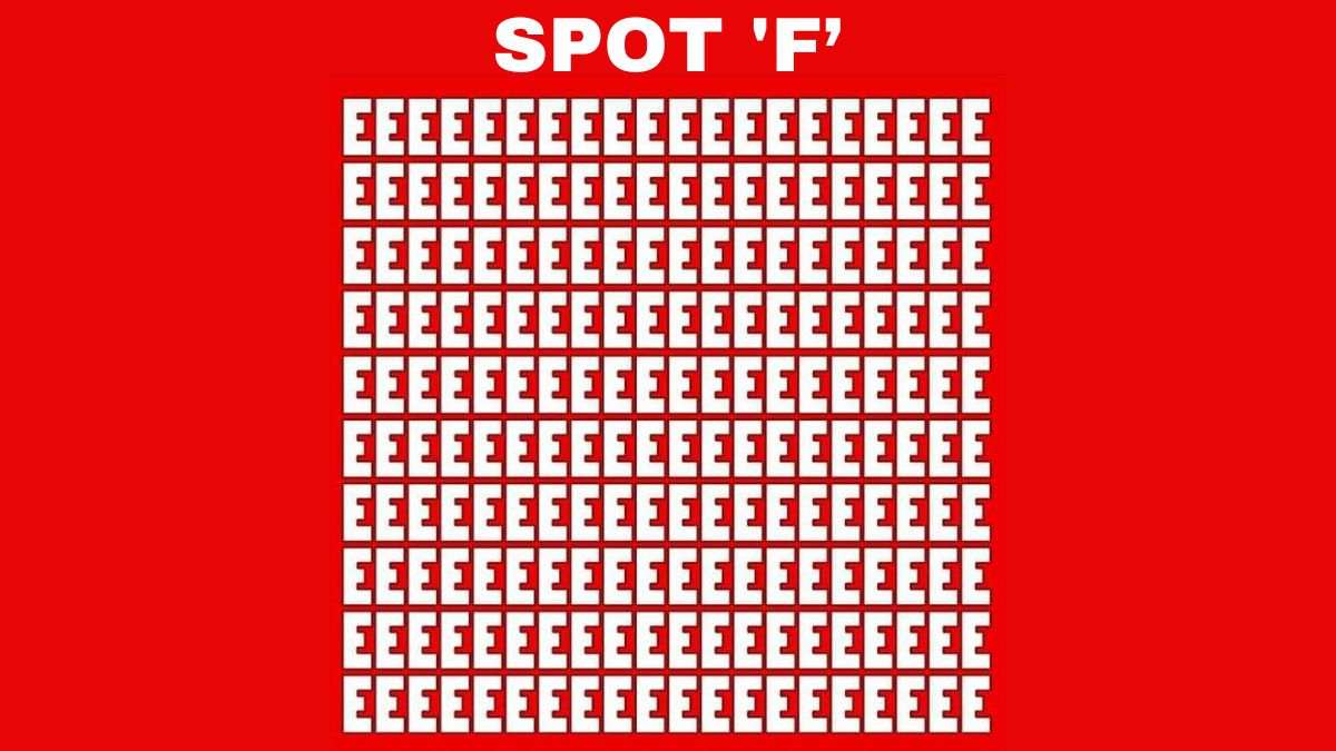 You Are A Genius If You Can Spot The Letter 'F' In This Picture Puzzle In 12 Seconds!
