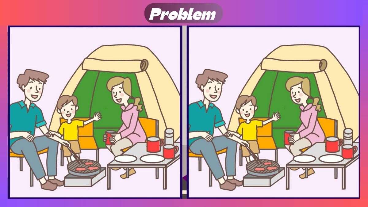 Find 3 Differences In 31 Seconds In Family Camping Scene