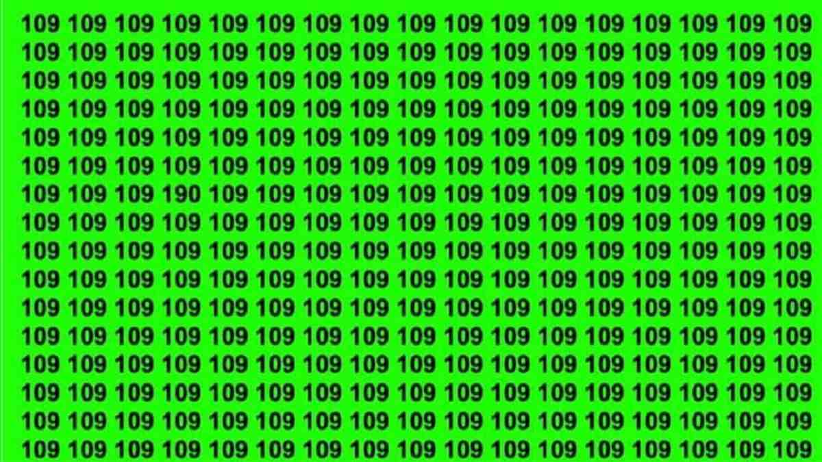 Only 1% With Laser Vision Can Spot The Number 190 Hidden Among 109s In 11 Seconds!