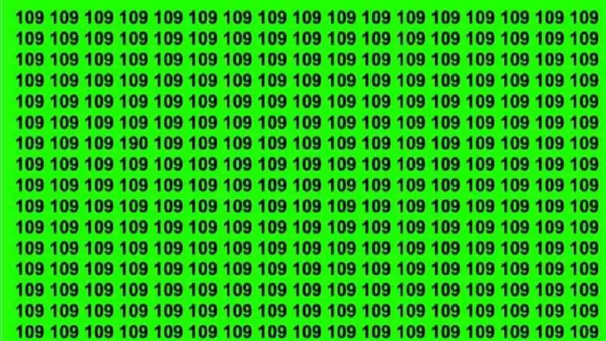 Can You Spot The Number 190 Hidden Among 109s?
