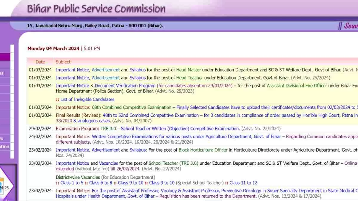 BPSC Primary Teacher Recruitment 2024: बिहार में प्रधान शिक्षक के 40 हजार पदों पर निकली भर्ती