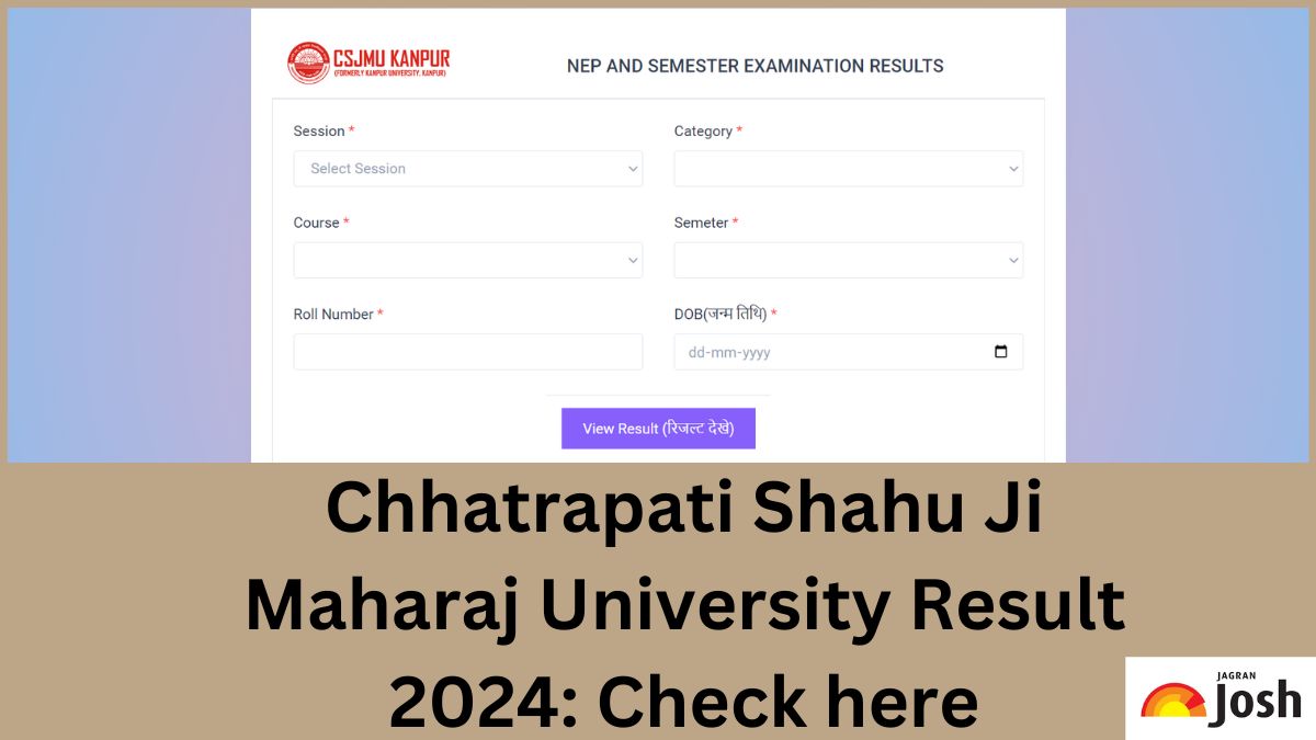 CSJMU Result 2024 OUT at csjmu.ac.in Download Kanpur University