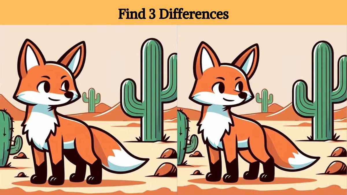 Find 3 differences between the red fox pictures in 11 seconds!