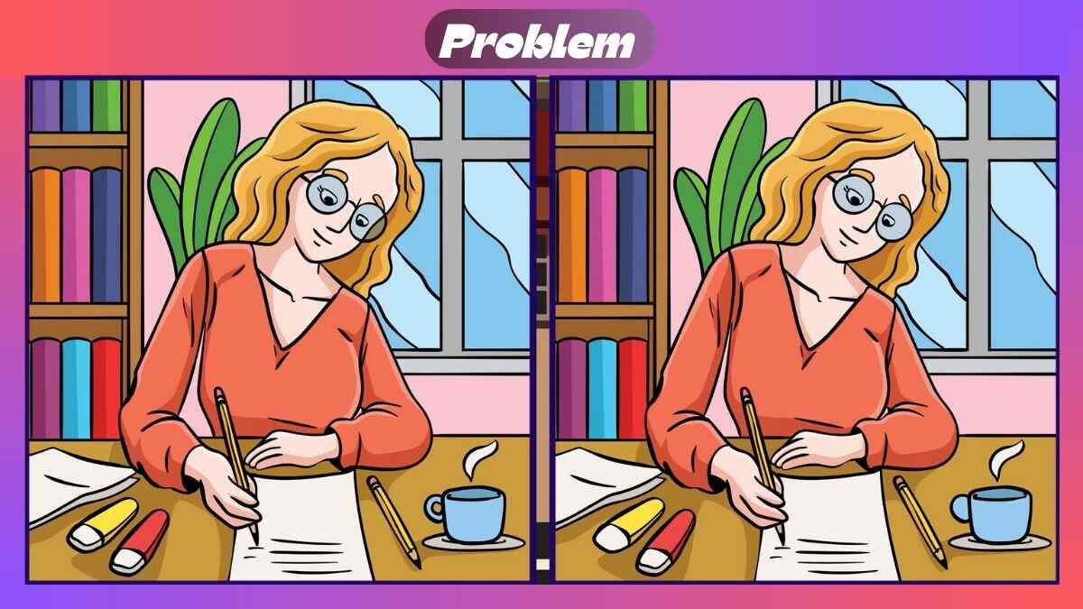 Find 3 Differences In 32 Seconds In Girl Studying Scene
