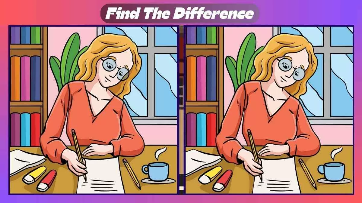 Find 3 Differences In 32 Seconds In Girl Studying Scene