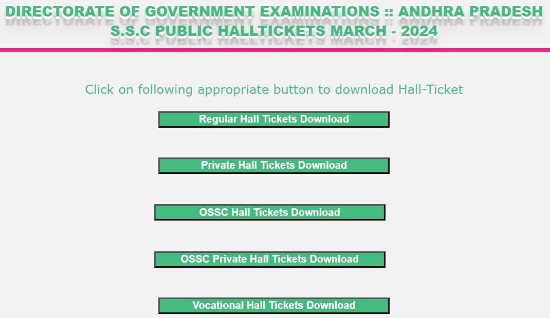 AP SSC Hall Tickets 2024 Released at bse.ap.gov.in, Download BSEAP SSC