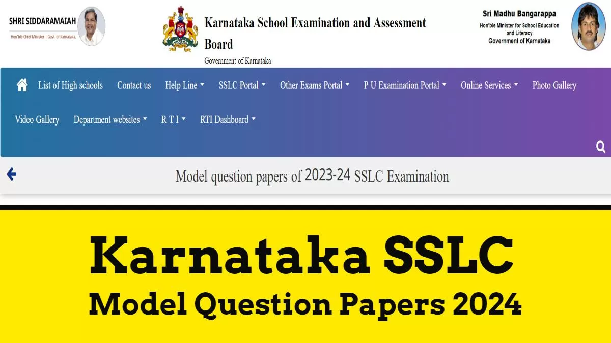 Get direct link to download KSEAB Class 10 SSLC model sample question paper PDF for Karnataka Board.