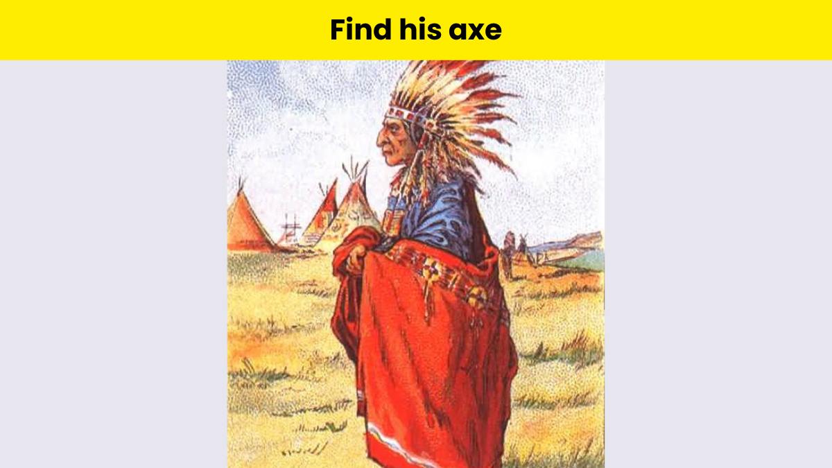 Test how sharp your eyes are by finding the tribe leader’s hidden axe in 8 seconds.