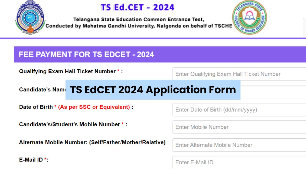 TS EdCET 2024 Application Form Out
