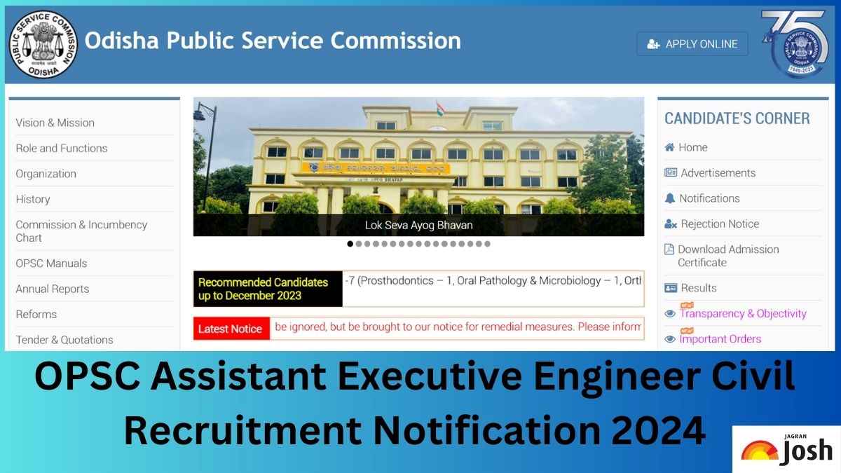 OPSC AEE Civil Recruitment 2024; Apply Online For 63 Assistant ...