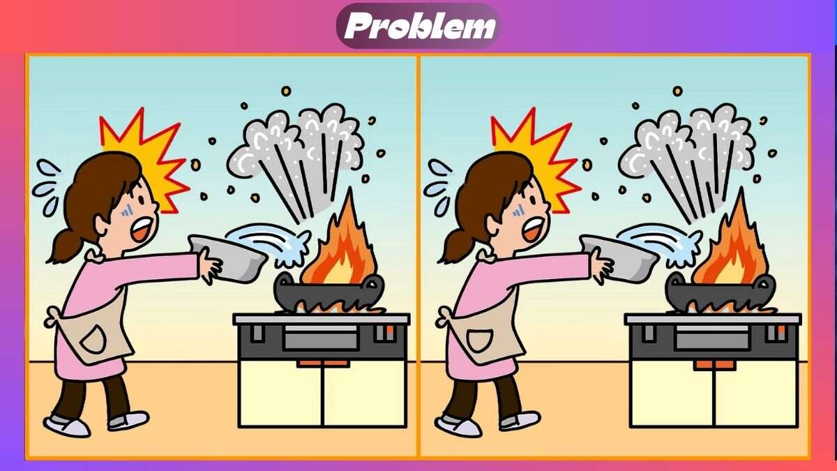 Find 3 Differences In 19 Seconds In Kitchen Disaster Scene