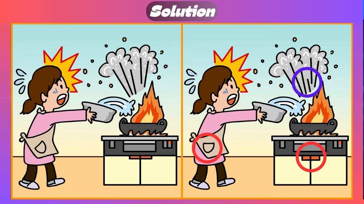 Find 3 Differences In 19 Seconds In Kitchen Disaster Scene