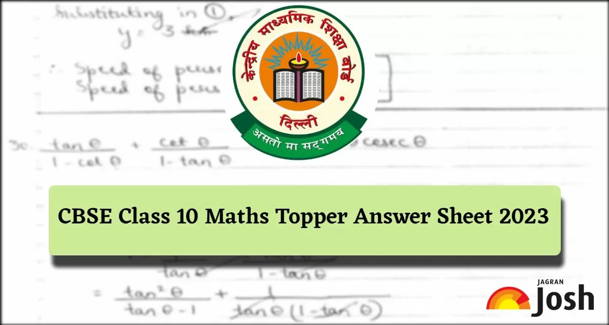 class 10 cbse topper answer sheet 2023 maths