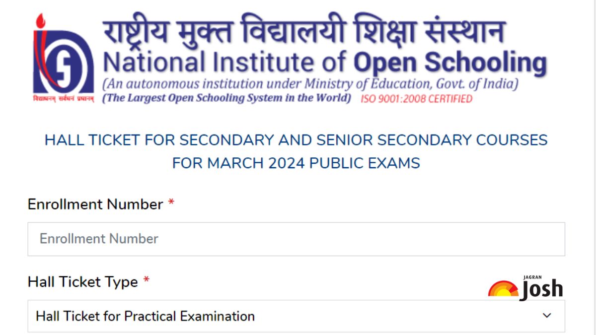 NIOS Hall Ticket 2024 Out For Class 10th and 12th, Download Practical