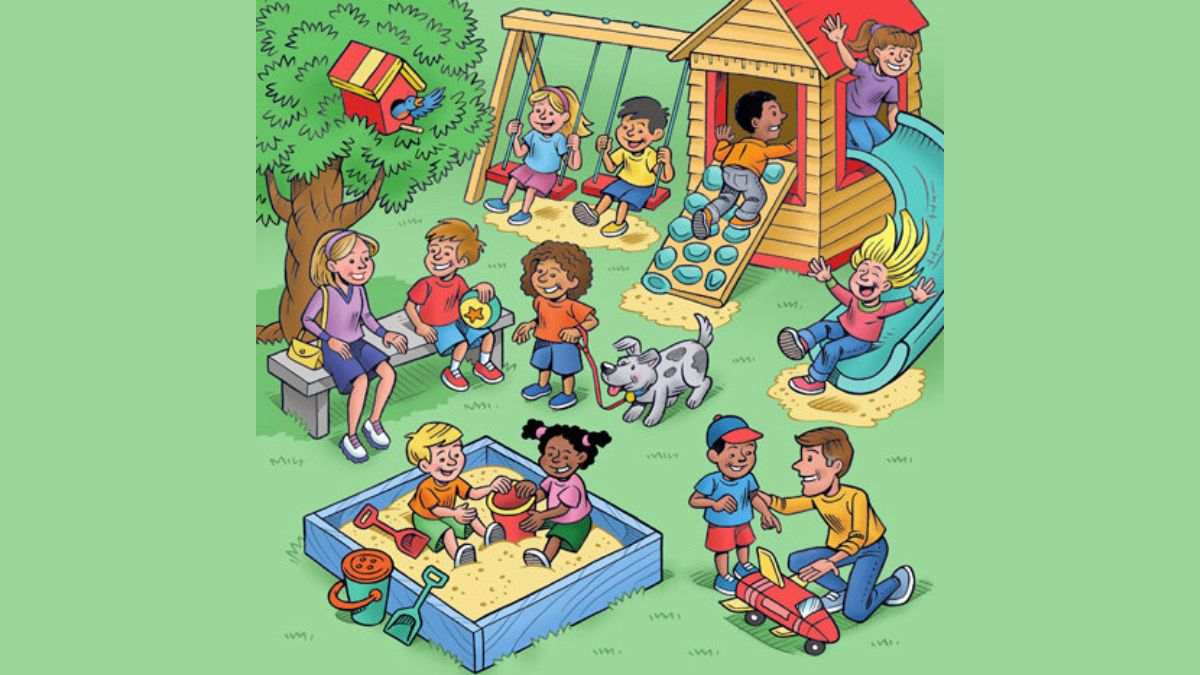 Optical Illusion IQ Test: Only Keen Observers Can Spot All The 6 Hidden Objects In This Playground In 22 Seconds!