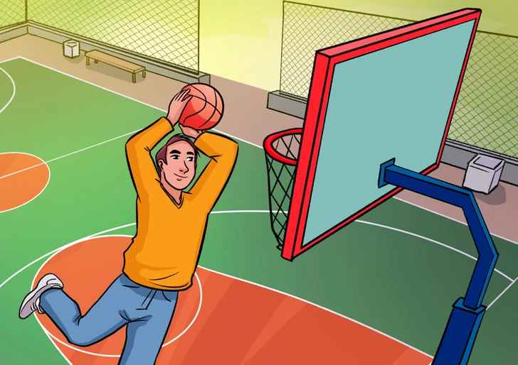 where is the mistake in the basketball picture