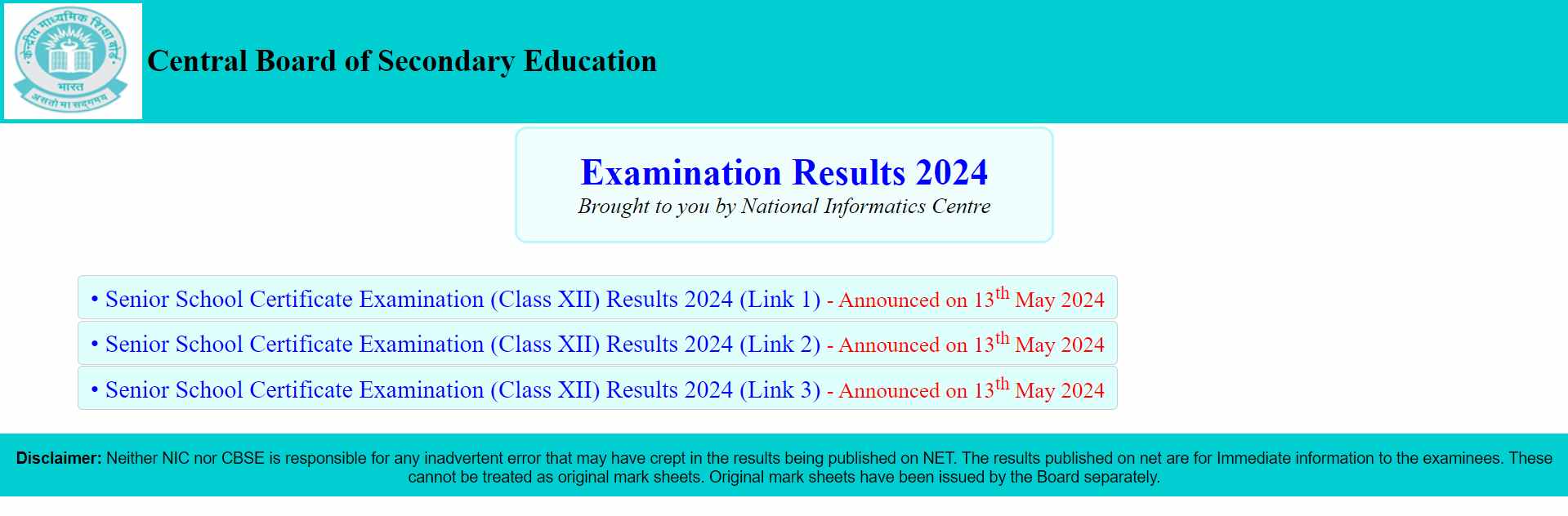 results.cbse.nic.in 2024 Result: सीबीएसई बोर्ड कक्षा 10वीं, 12वीं का परिणाम Roll Number और Admit Card ID के साथ cbseresults.nic.in पर तुरंत करें चेक, कुल 87.98 हुए पास