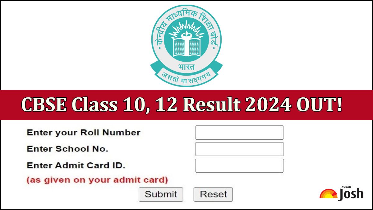 10th, 12th Results 2024 at cbse.nic.in Check CBSE Board Result Online