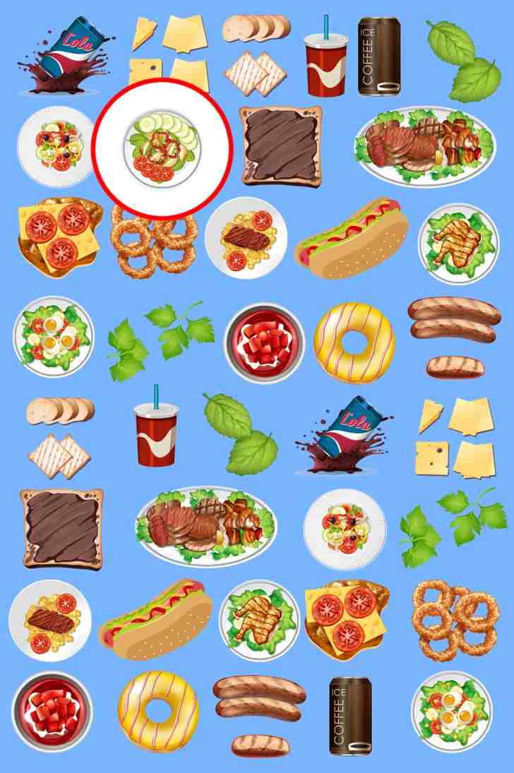 the salad plate is here