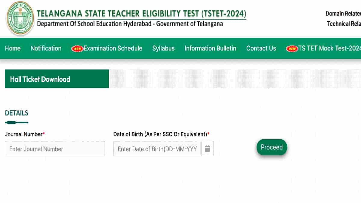 TS TET Hall Ticket 2024 OUT at Download