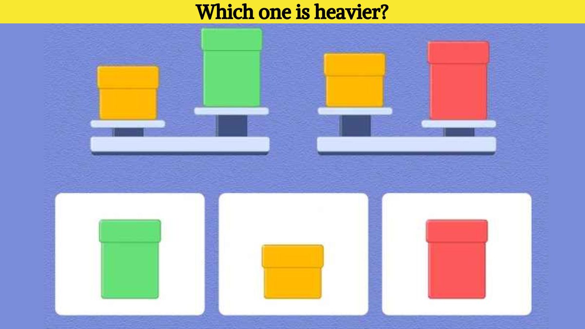 Picture Puzzle IQ Test: You have high IQ if you can find the heaviest box in 4 seconds!