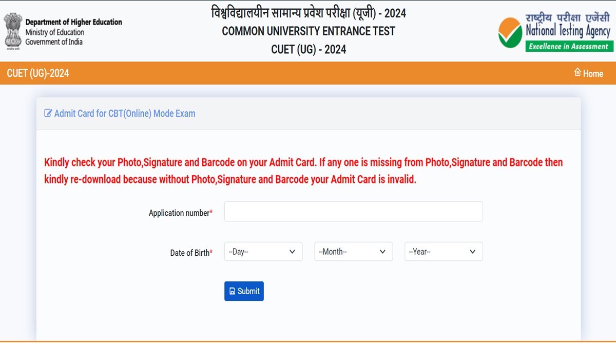 CUET 2024 Admit Card For CBT Exam May 21 to 24 Released, Get Direct Link Here