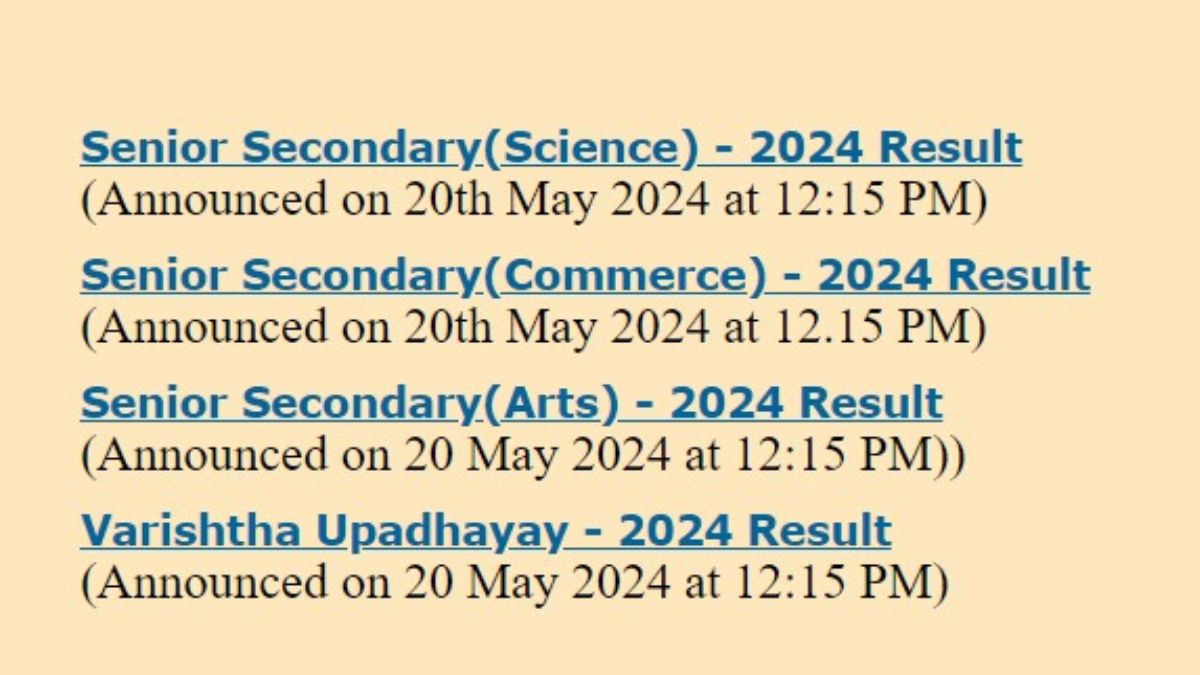(रोल नंबर, नाम) RBSE 12th Result 2024 Roll Number and Name-wise: Rajasthan Class 12 Result and Download Marksheet Online