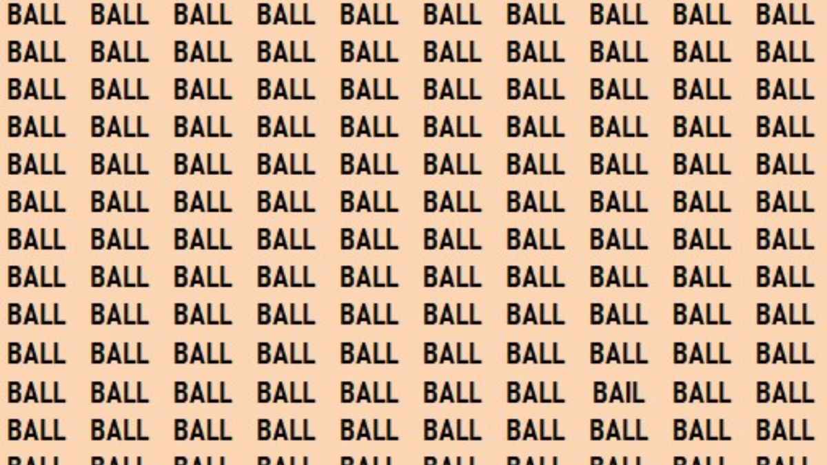 Optical Illusion IQ Test: Use Your Eagle Eyes Vision To Spot The Word 'BAIL' In 8 Seconds!