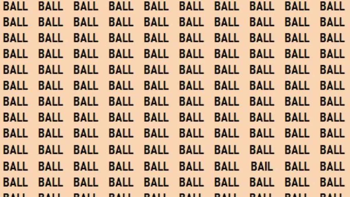 Can you spot the word BAIL in this optical illusion challenge?
