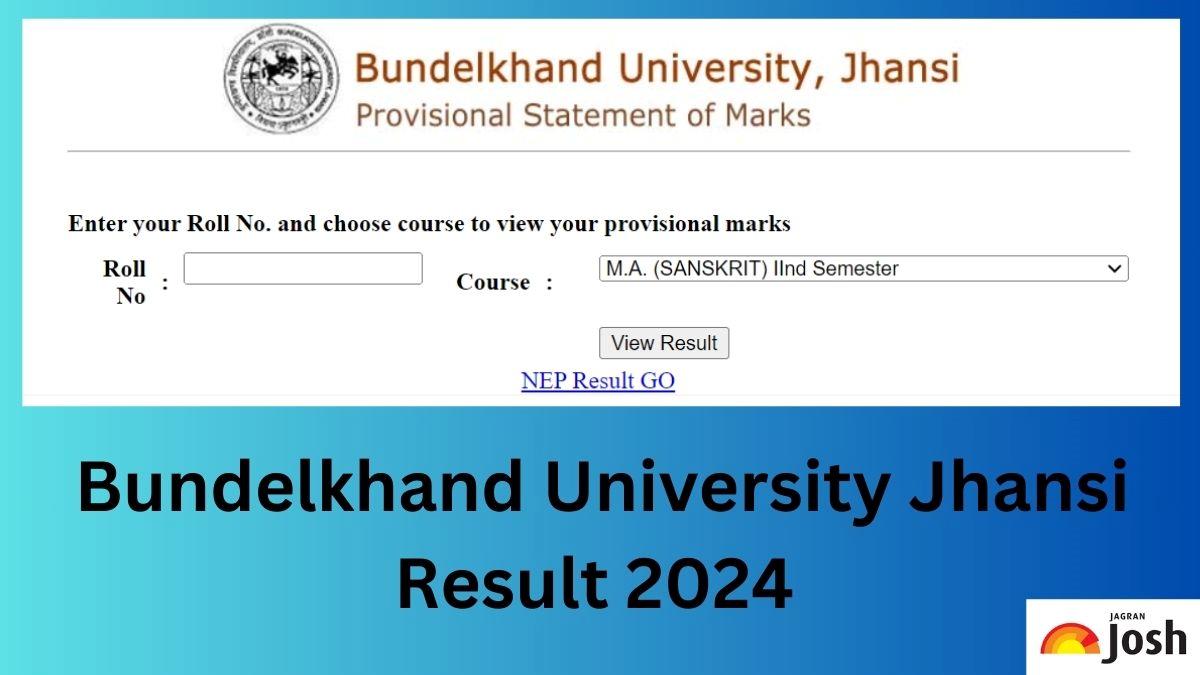BU Jhansi Result OUT at bujhansi.ac.in, Direct Link to Download UG and PG Marksheet