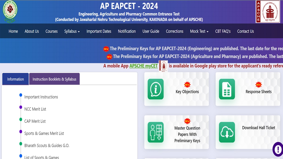 Ap Eamcet Provisional Answer Key 2024 Out Get Direct Link Here To All