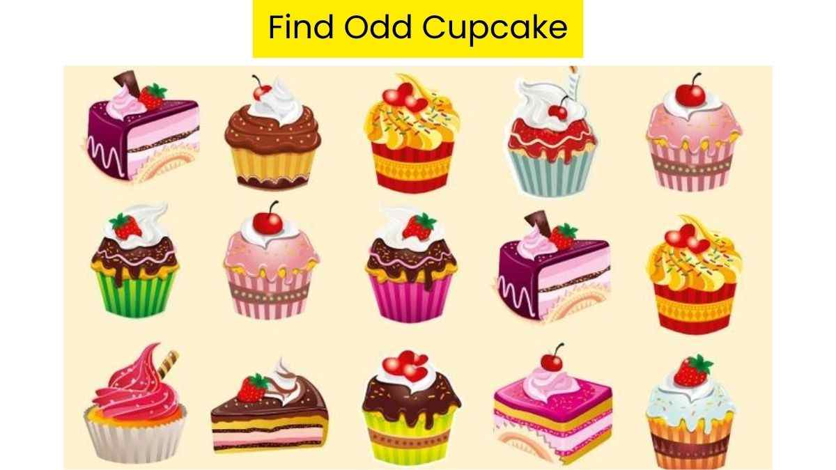 Find The Odd Cupcake Hidden In The Picture Within 19 Seconds. Try Your Luck!