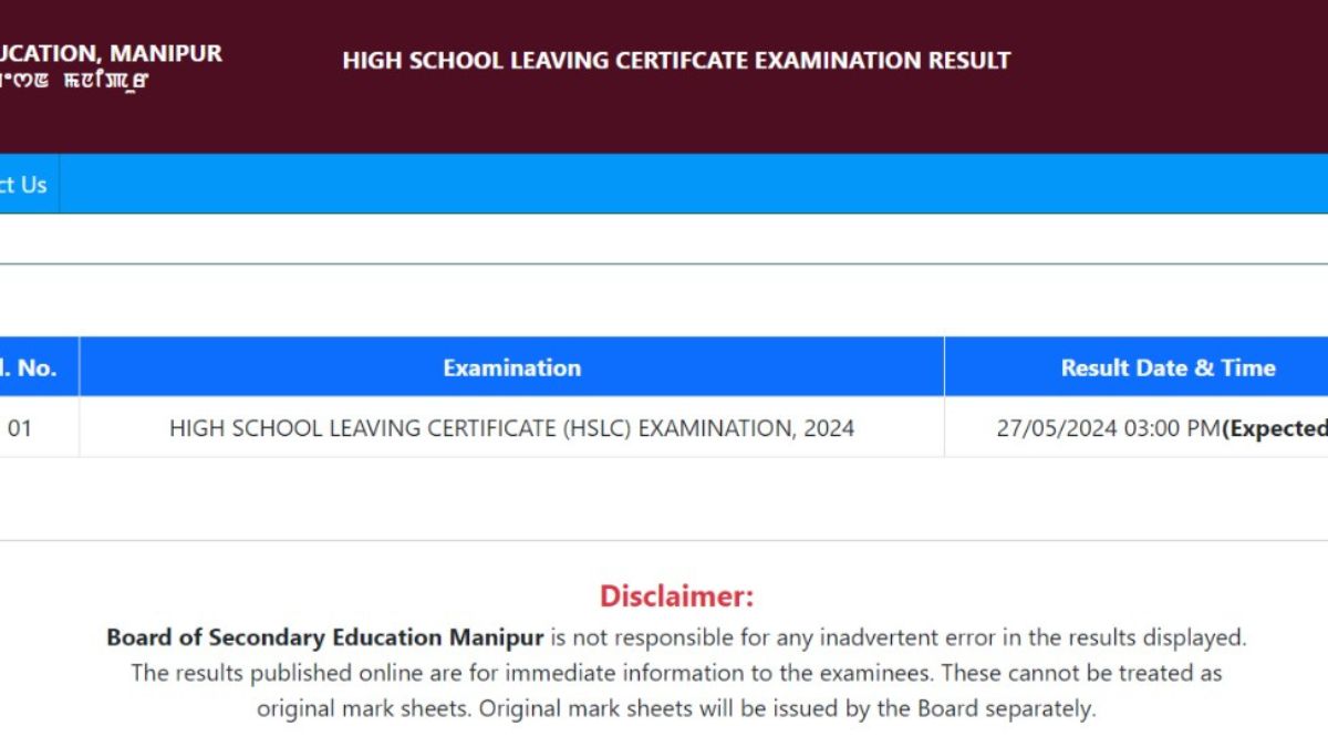 [RESULT LINK] manresults.nic.in 2024 HSLC Result: Official LINKS to Check Manipur BSEM Class 10 Results Online with Roll Number