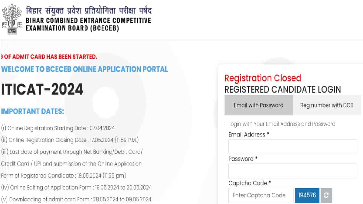 Bihar ITI Admit Card 2024 Released at bceceboard.bihar.gov.in: Download BCECEB ITICAT Call Letter Link Here