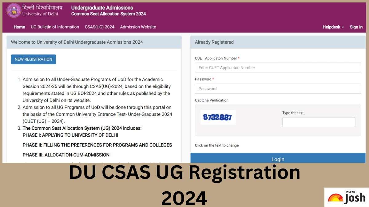 Delhi University UG Admission 2024; Registration Start on CSAS Portal