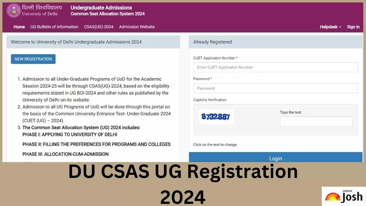 Delhi University UG Admission 2024; Registration Start on CSAS Portal