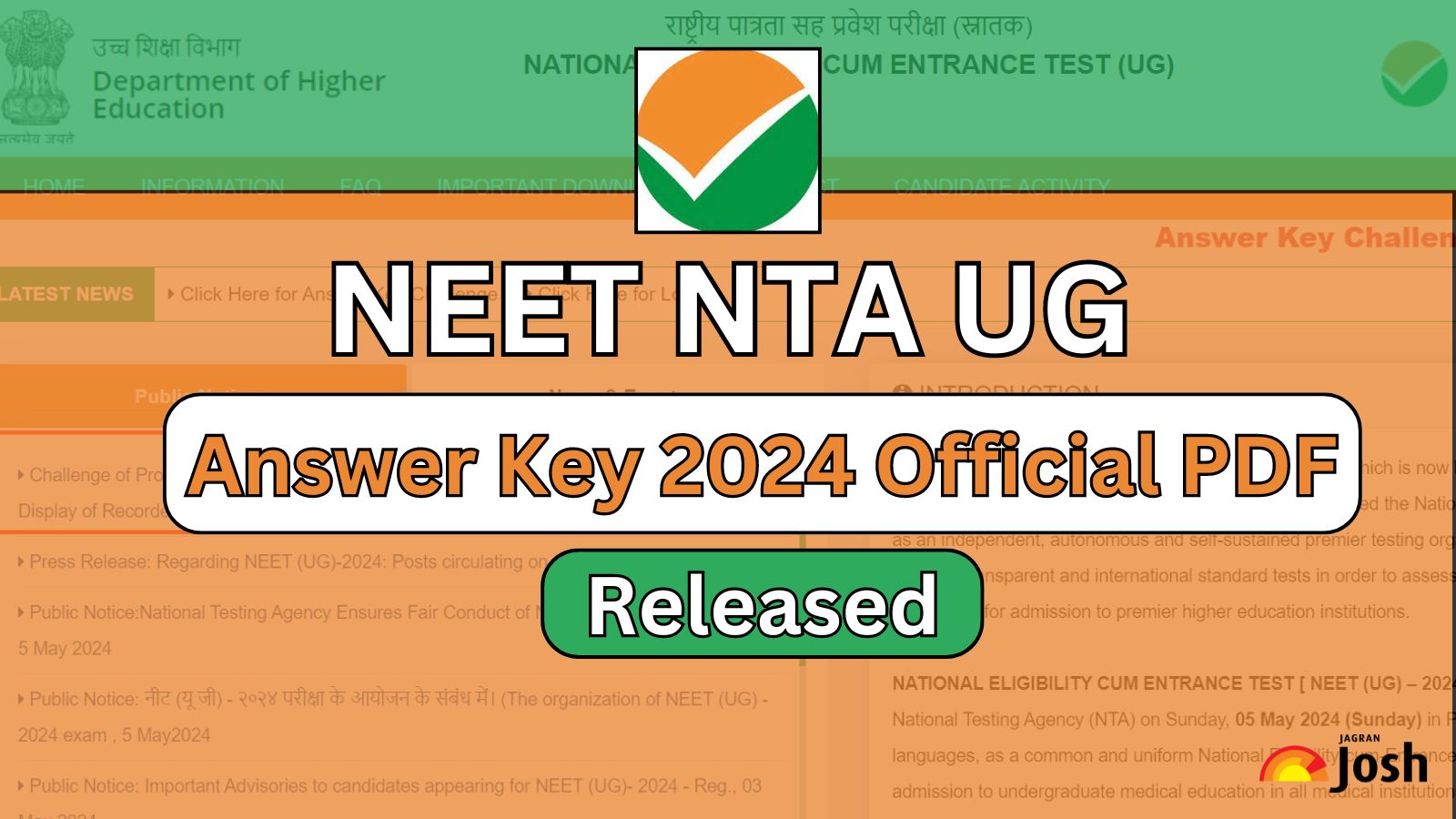 Neet Ug 2024 Final Answer Key Released At Exams Nta Ac Inneet All Content