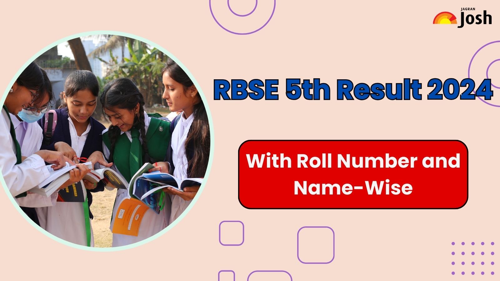RBSE 5th Result 2024 Roll Number and Name-Wise at rajshaladarpan.nic.in
