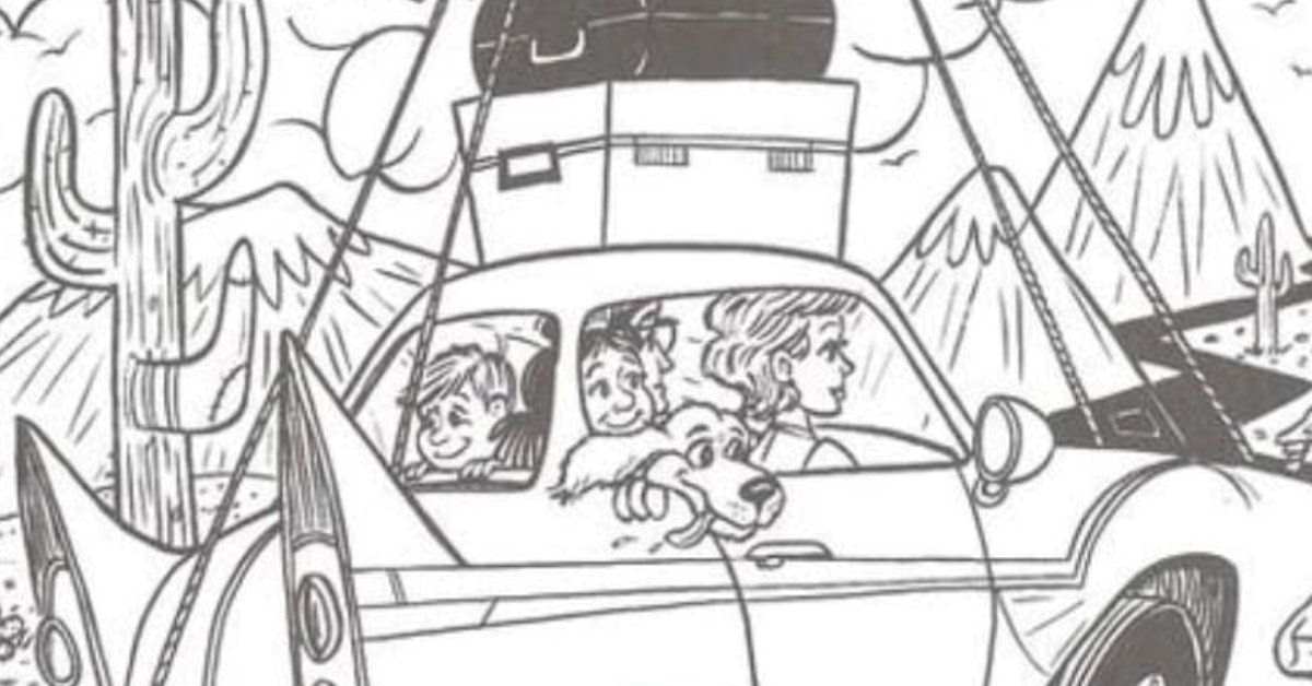 Seek and Find Puzzle: Can You Find the Timepiece in This Family Vacation Scene?