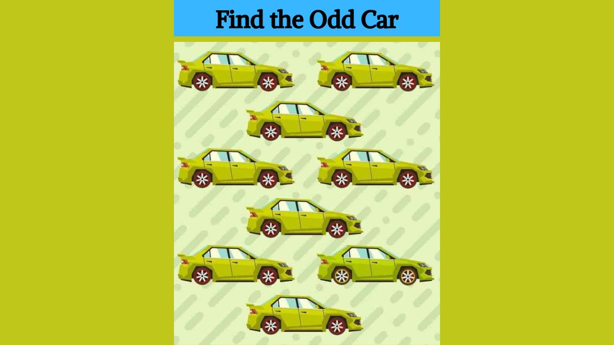 Optical Illusion Vision Test: Find the different car in the picture in 5 seconds!