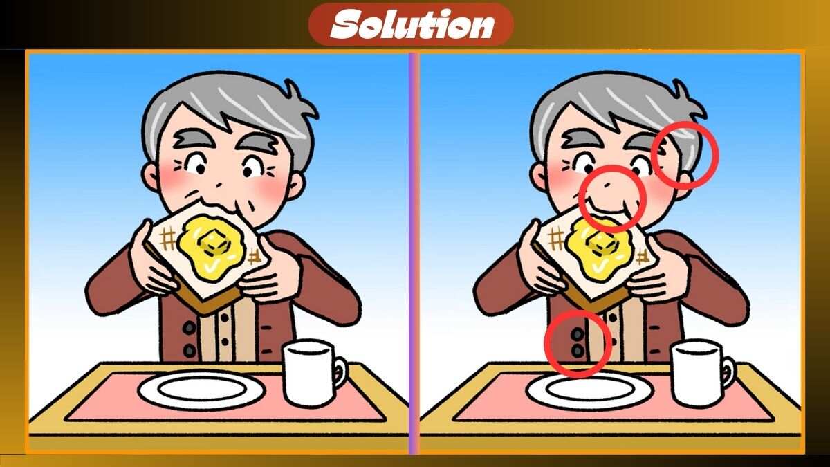 Find 3 Differences In 50 Seconds In Breakfast Scene