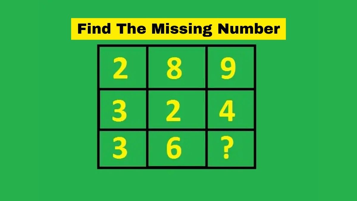 Find The Missing Number: Can You Beat the Clock? Solve This Maths Grid ...